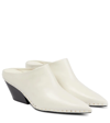 Jil Sander Neutral 75 Studded Leather Mules In Natural