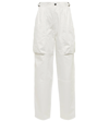 Isabel Marant Ferima High-rise Tapered Cotton Pants In Ecru