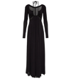 Proenza Schouler Halter Neck Long Sleeve Matte Jersey Maxi Dress In Black