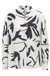 HUGO BOSS PURE-SILK REGULAR-FIT BLOUSE WITH SEASONAL PRINT- PATTERNED WOMEN'S BUSINESS BLOUSES SIZE 12
