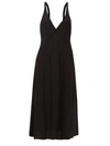 Khaite Francine Plunge-neck Jersey Slip Dress In Black