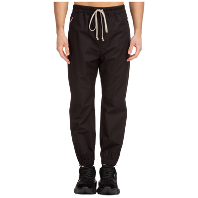 Rick Owens Cropped Track Pants In Nero