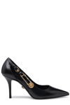 VERSACE VERSACE SAFETY PIN POINTED TOE PUMPS