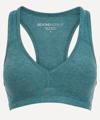 Beyond Yoga Spacedye Lift Your Spirits Bra - Size 8 In Rainforest Blue Heather