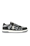 Amiri Skel-top Colour-block Leather Sneakers In Black & Grey