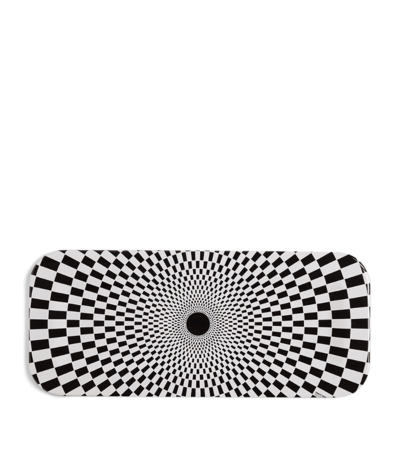 Fornasetti Egocentrismo Rectangular Tray (25cm X 60cm) In White/black