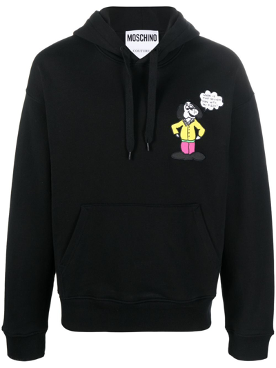Moschino "comics Characters" Sweatshirt In Black