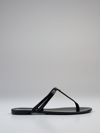 Patrizia Pepe Bee-plaque Sandals In Black