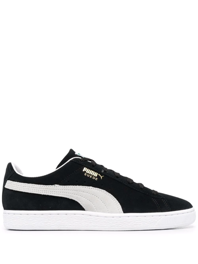 Puma Suede Xl Sneakers In Black Suede In Black White