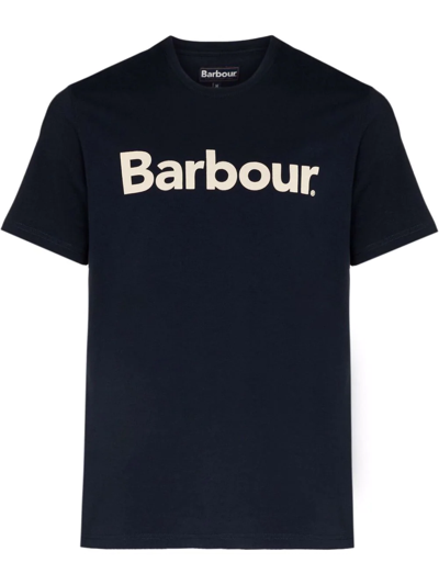 Barbour Logo-print Cotton T-shirt In Black