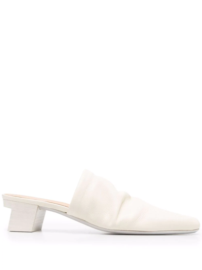 Marsèll Square-toe Low Mules In Neutrals