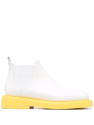 Marsèll Leather Chelsea Boots In White