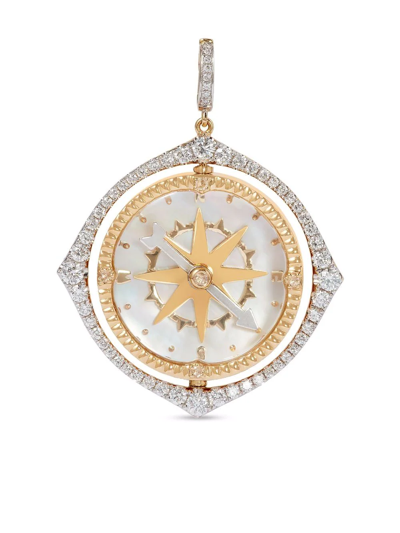 Annoushka Yellow Gold And Diamond Mythology Spinning Compass Pendant