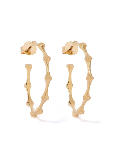 Annoushka 18kt Yellow Gold Bamboo Hoop Earrings