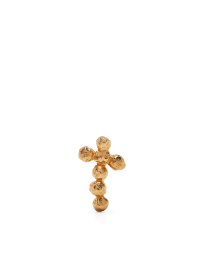 Alighieri Cross Stud Earring In Gold