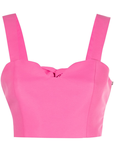 Sachin & Babi Darcy Cropped Twisted Back Top In Pink