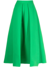 Sachin & Babi Leighton Pleated A-line Skirt In Green