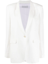 Fabiana Filippi Peak Lapels Single-breasted Blazer In Weiss