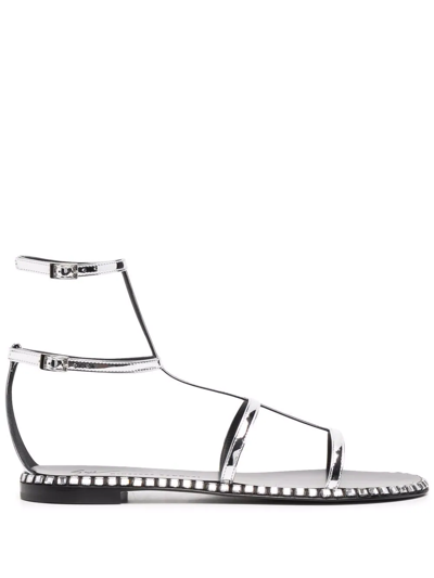 Giuseppe Zanotti 平底凉鞋 In Silver