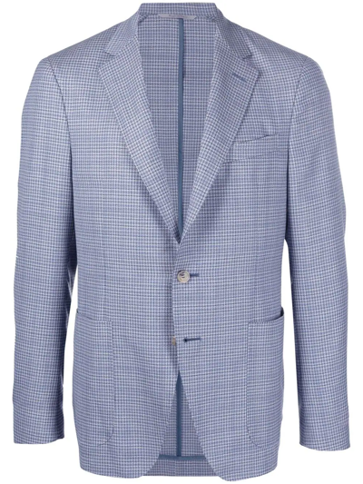 Canali Single-breasted Fitted Blazer In Blue