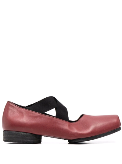 Uma Wang Red Leather Flats