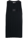Eytys Rancid Sleeveless Ribbed Knit Top In Schwarz