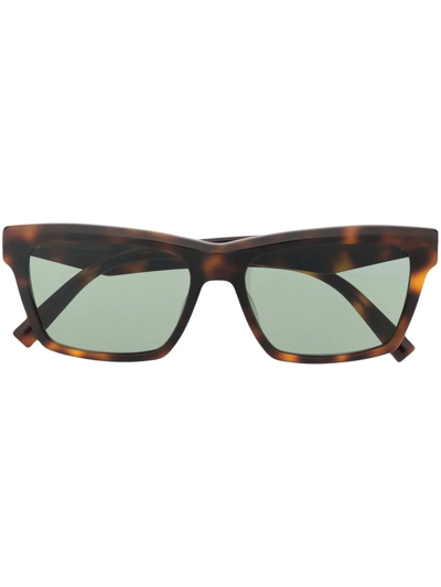 Saint Laurent Wayfarer-frame Tortoiseshell Sunglasses In Braun