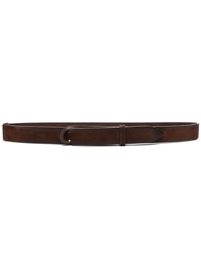 Orciani Bull No Buckle Belt In Brown