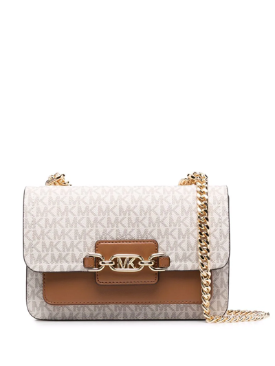 Michael Michael Kors Monogram-logo Shoulder Bag In Nude