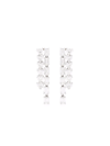 Shay 18kt White Gold Double Diamond Waterfall Earrings In Silber