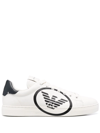 Emporio Armani Logo-print Low-top Sneakers In Weiss