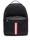 Bally Maverick Recycled-leather Backpack In Schwarz