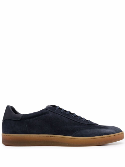 Casadei Suede Low-top Trainers In Blau