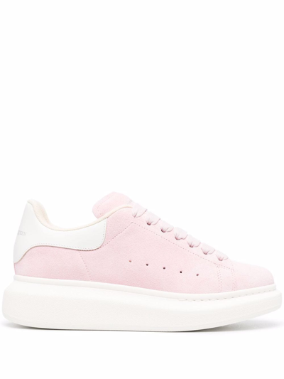 Alexander Mcqueen Lace Up Trainers In Pink
