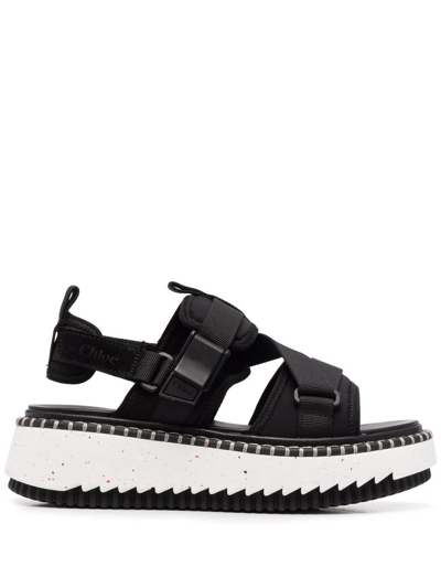 Chloé Chunky-sole Sandals In Black