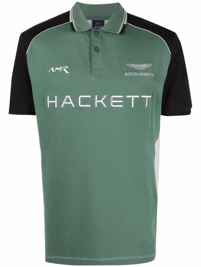 Hackett Aston Martin Racing Polo Shirt In Grau
