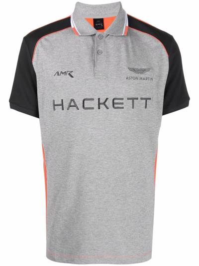 Hackett Logo-print Polo Shirt In Orange