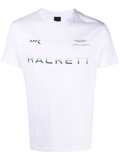 Hackett Aston Martin Racing T-shirt In Weiss