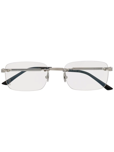 Cartier Ct0349 Rimless Square Glasses In Grau
