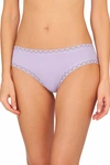 Natori Bliss Girl Comfortable Brief Panty Underwear With Lace Trim In Grape Ice