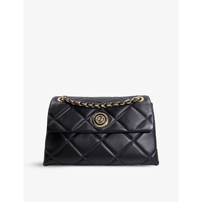 Dune Duchess Large Quilted-leather Shoulder Bag In Black-leather