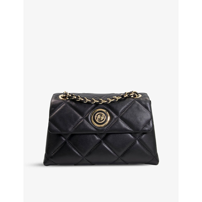 Dune Duchess Medium Quilted-leather Shoulder Bag In Black-leather