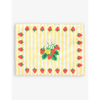 ANNA + NINA STRAWBERRY FIELDS MOTIF-EMBROIDERED WOVEN PLACEMAT 45.5CM X 37CM