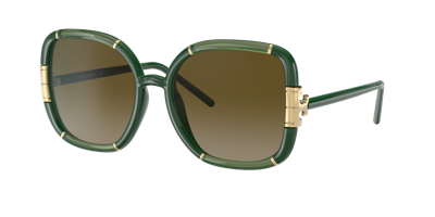 Tory Burch Women's Sunglasses, Ty9071u 57 In Olive Gradient