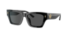 Tory Burch Logo-plaque Square-frame Sunglasses In Solid Grey