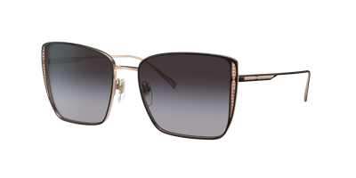Bvlgari Bv6176 B.zero1 Square-frame Metal Sunglasses In Grey Gradient