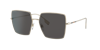 Burberry Womens Gold Be3133 Daphne Square-frame Metal Sunglasses In Dark Grey
