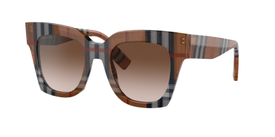 Burberry Woman Sunglasses Be4364 Kitty In Brown Gradient