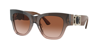 Versace Woman Sunglasses Ve4415u In Brown Gradient