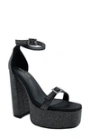 Azalea Wang Sequin Platform Sandal In Black